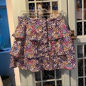 Francesca’s Floral Ruffle Skirt